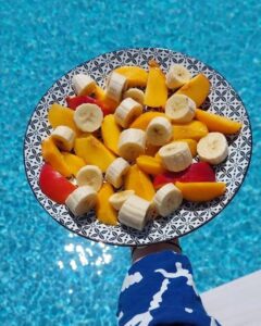 Fruits and the infinity pool