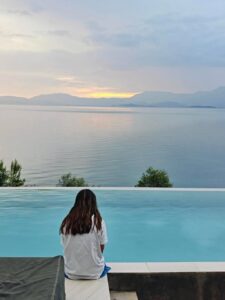 Cloudy day summer at Estia Ionian Villas in Paleros